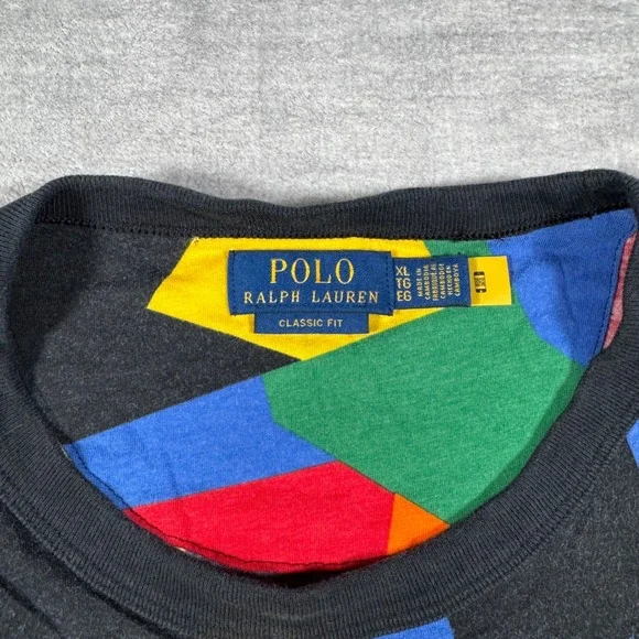 Polo Ralph Lauren Shirt Mens XL Multicolor Geometric Abstract Classic Fit - Picture 3 of 9